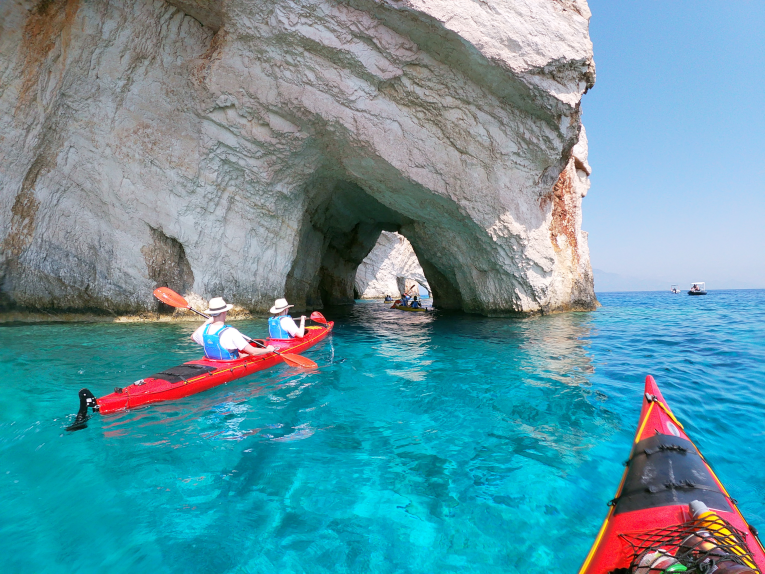 Zakynthos - Tour with sea kayak at Blue Caves