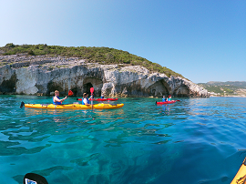 Seakayaking tour near Xigia caves Zakinthos