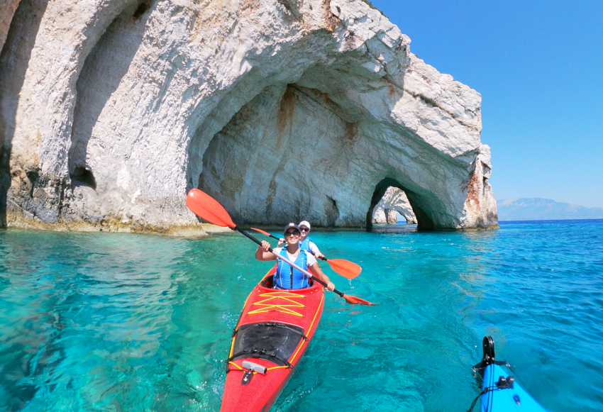  Outdoor activities - sea kayaking Blue Caves Zakynthos