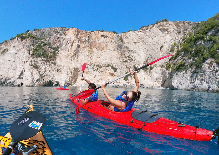 Seakayaking near Keri cliffs - zakynthos