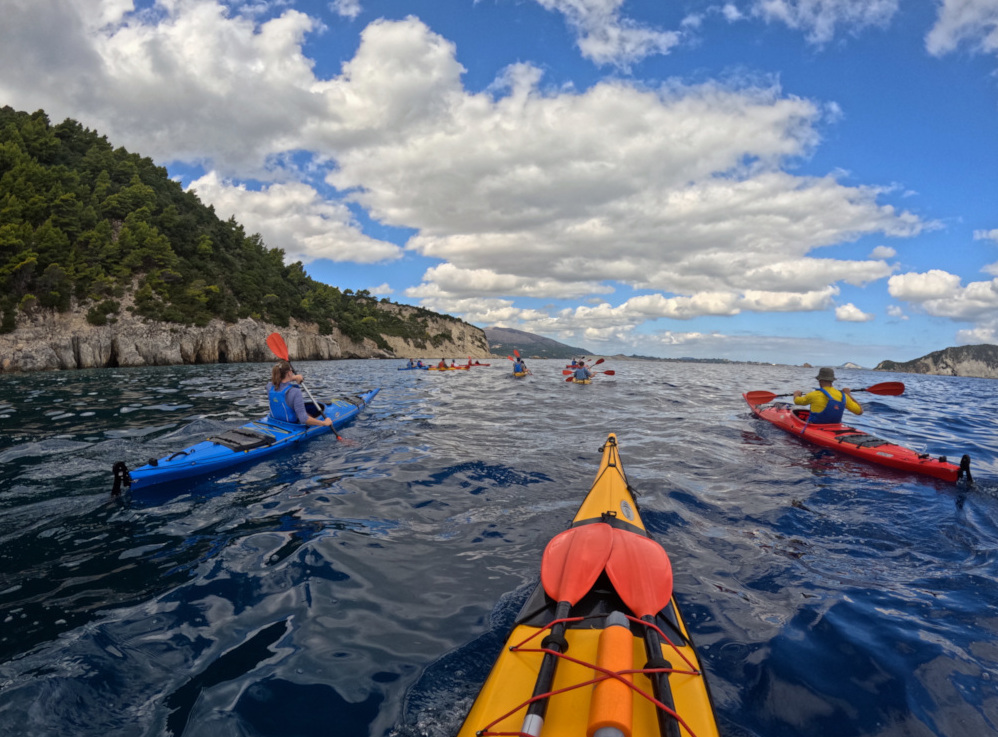 Outdoor activity of sea kayaking Keri Caves - Zante