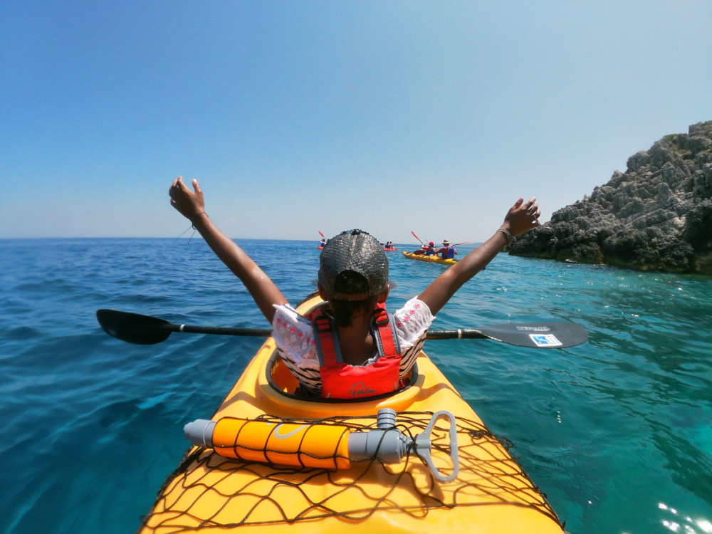 Seakayaking Xigia sulphur springs Zakynthos